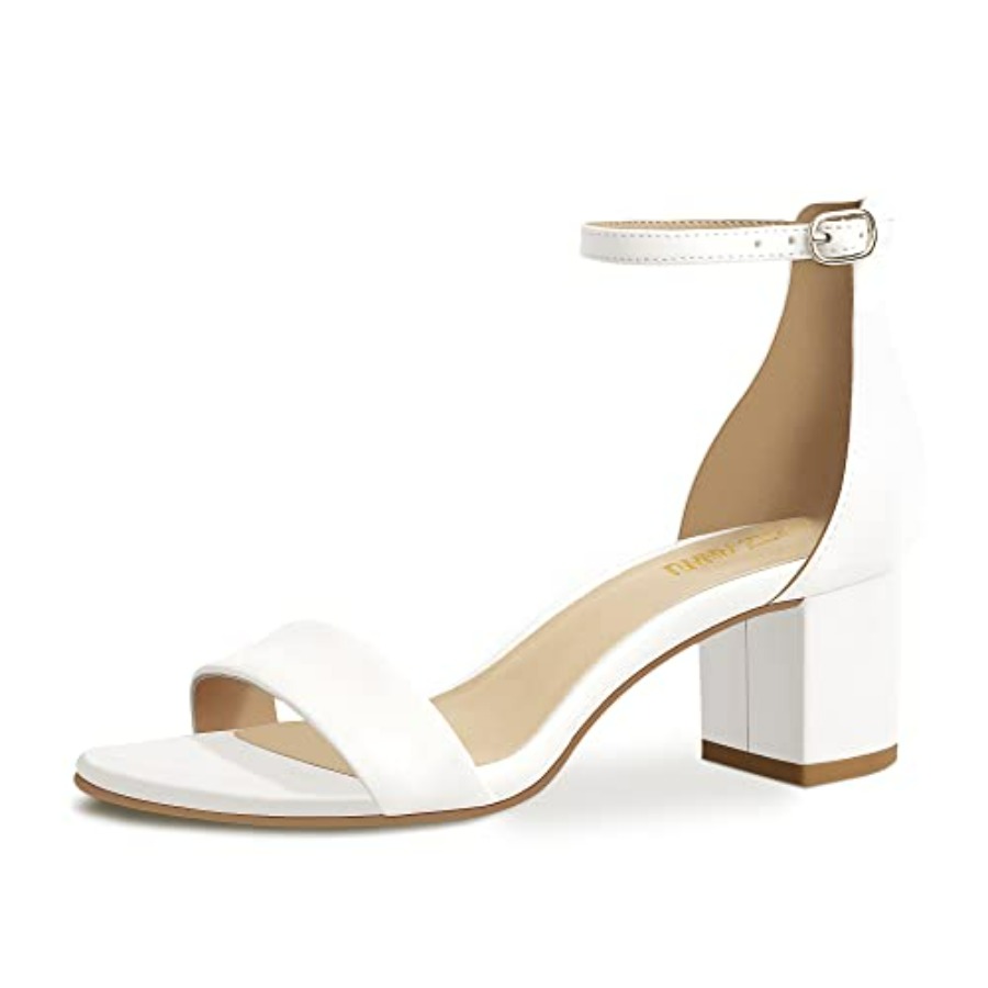 Low Block Heel Pump - PIZZ ANNU Women's Low Block Chunky