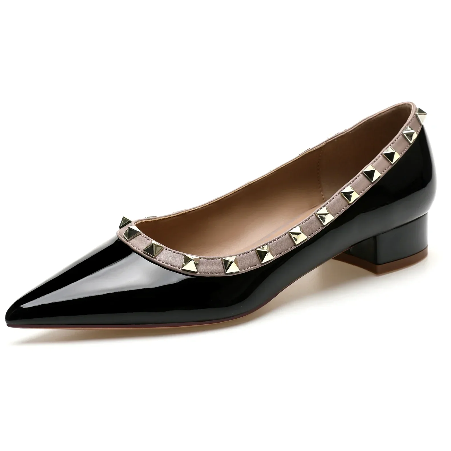 Low Block Heel Pump - 【Measure Your Feet Length Before Order】Rivet