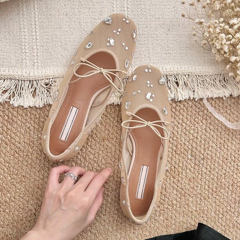 Women Shoes Casual - Diamond Luxury Mesh Mules Sandals Women