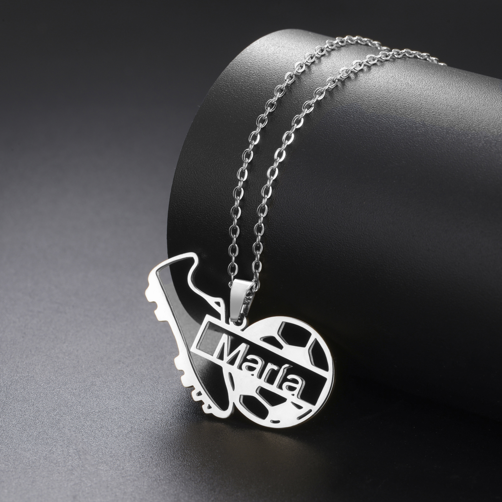 Women Shoes Name - Sipuris Football Custom Name Necklace For