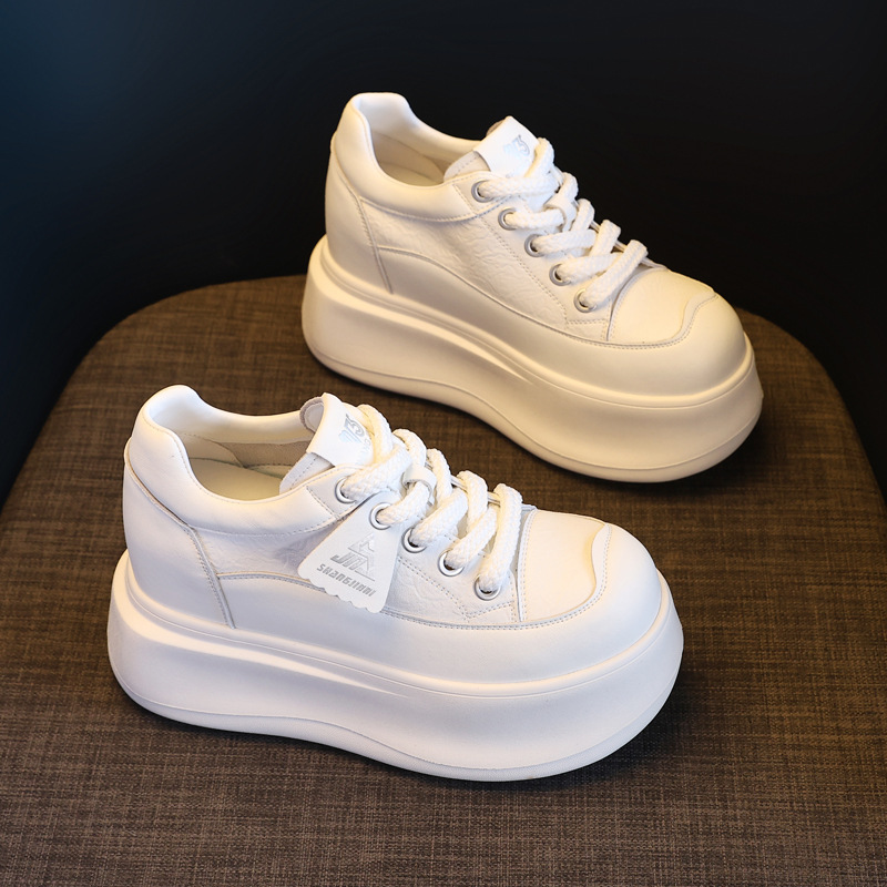 Wedge Heeled Sneaker - 10cm Casual Shoes Women's Spring Autumn