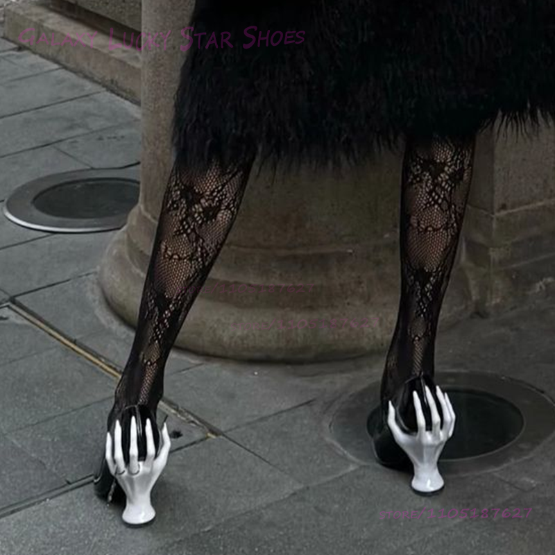 Pink Hand Shaped Strange Heel  - Women'S Shoes Hands Free บทวิจารณ์และราคา