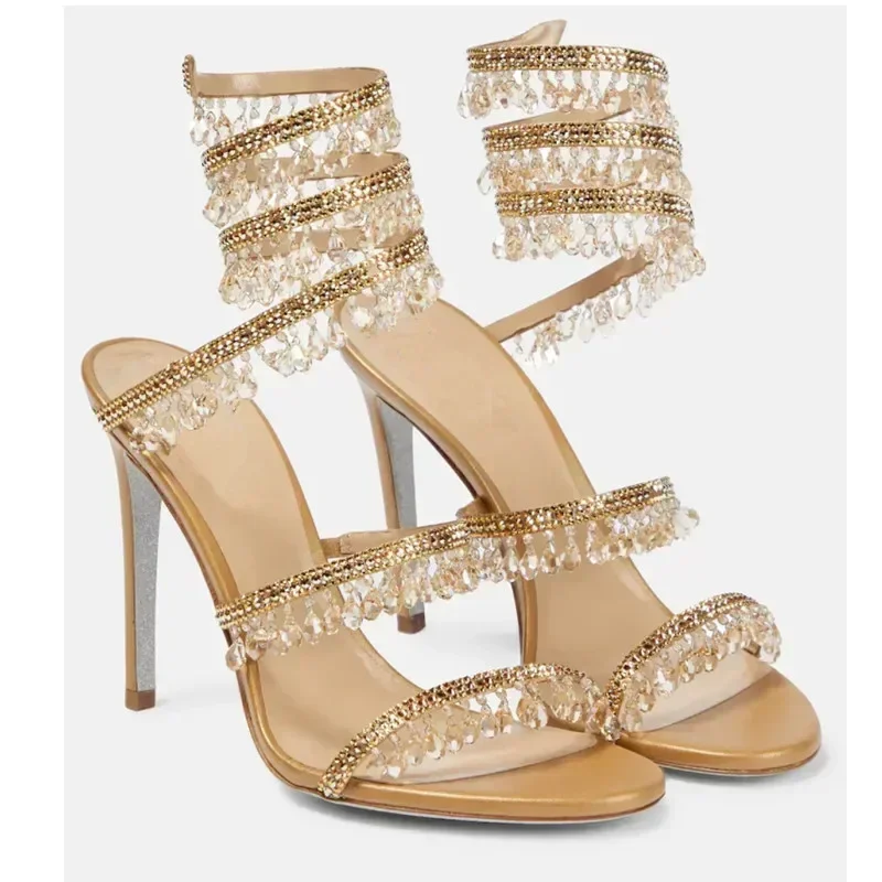 2026Women's New Water Diamond  - Ankle Strap Heels บทวิจารณ์และราคา