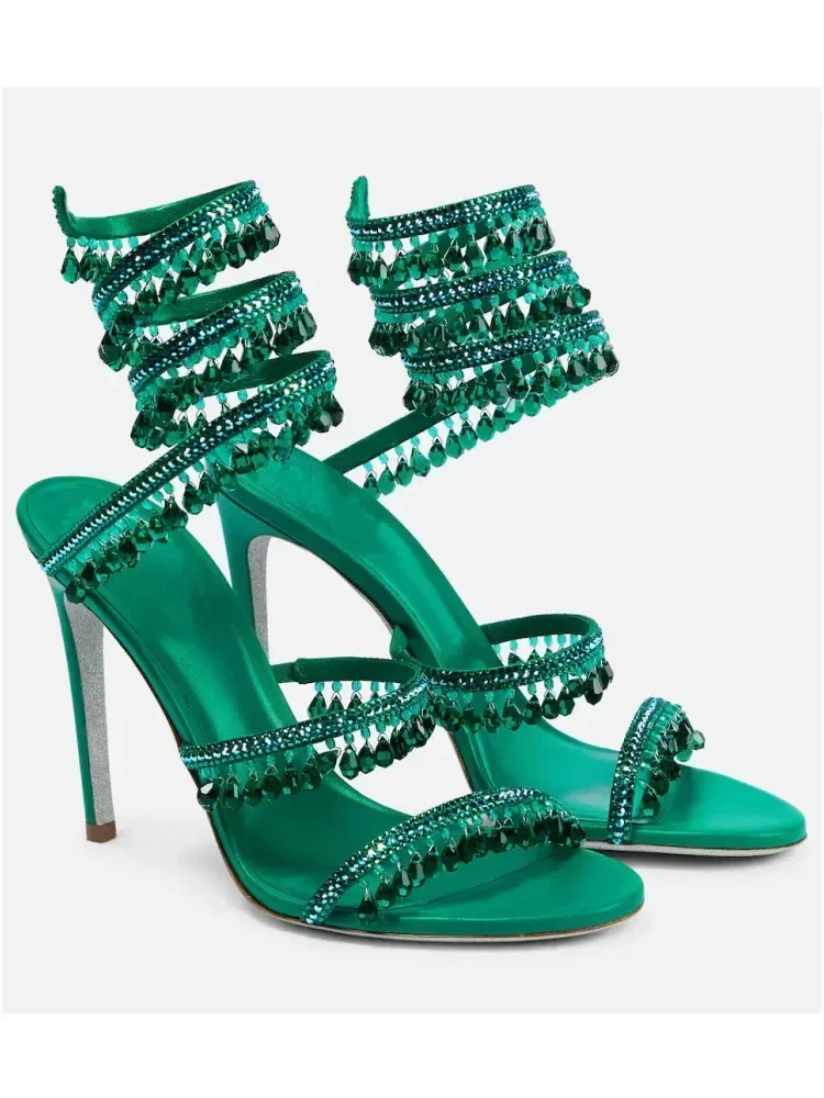 2026Women's New Water Diamond  - Ankle Strap Heels บทวิจารณ์และราคา