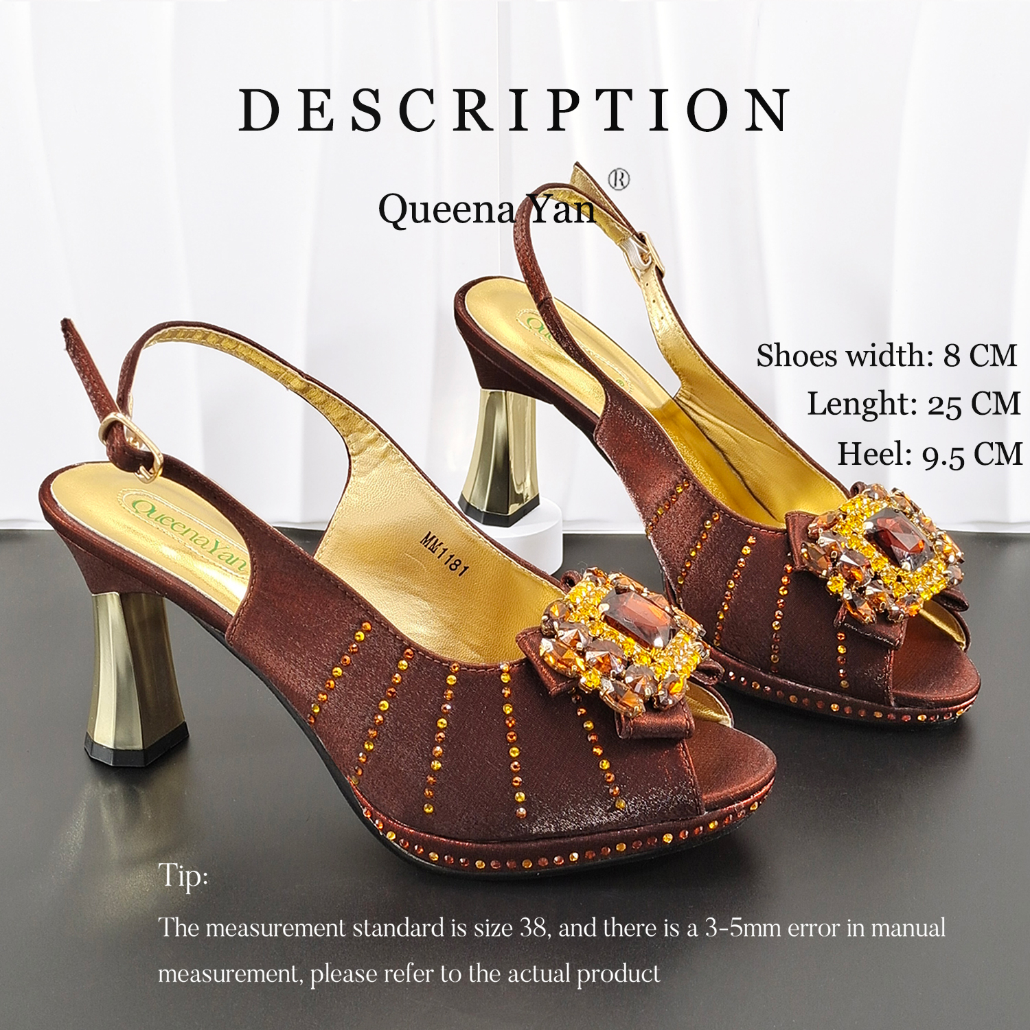 Coffee Color Elegant High Heel - Women'S Shoes Hands Free บทวิจารณ์และราคา