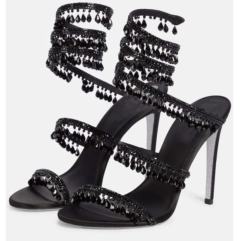 Sexy Green Crystal Fringe Stil - Women'S Shoes Peep Toe บทวิจารณ์และราคา
