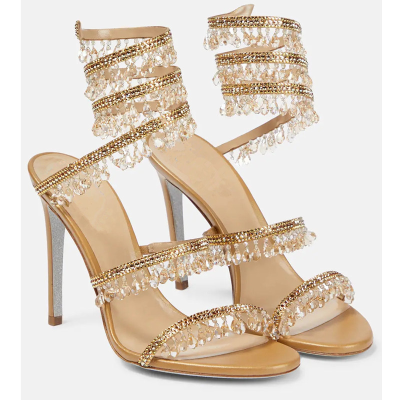 Sexy Green Crystal Fringe Stil - Women'S Shoes Peep Toe บทวิจารณ์และราคา