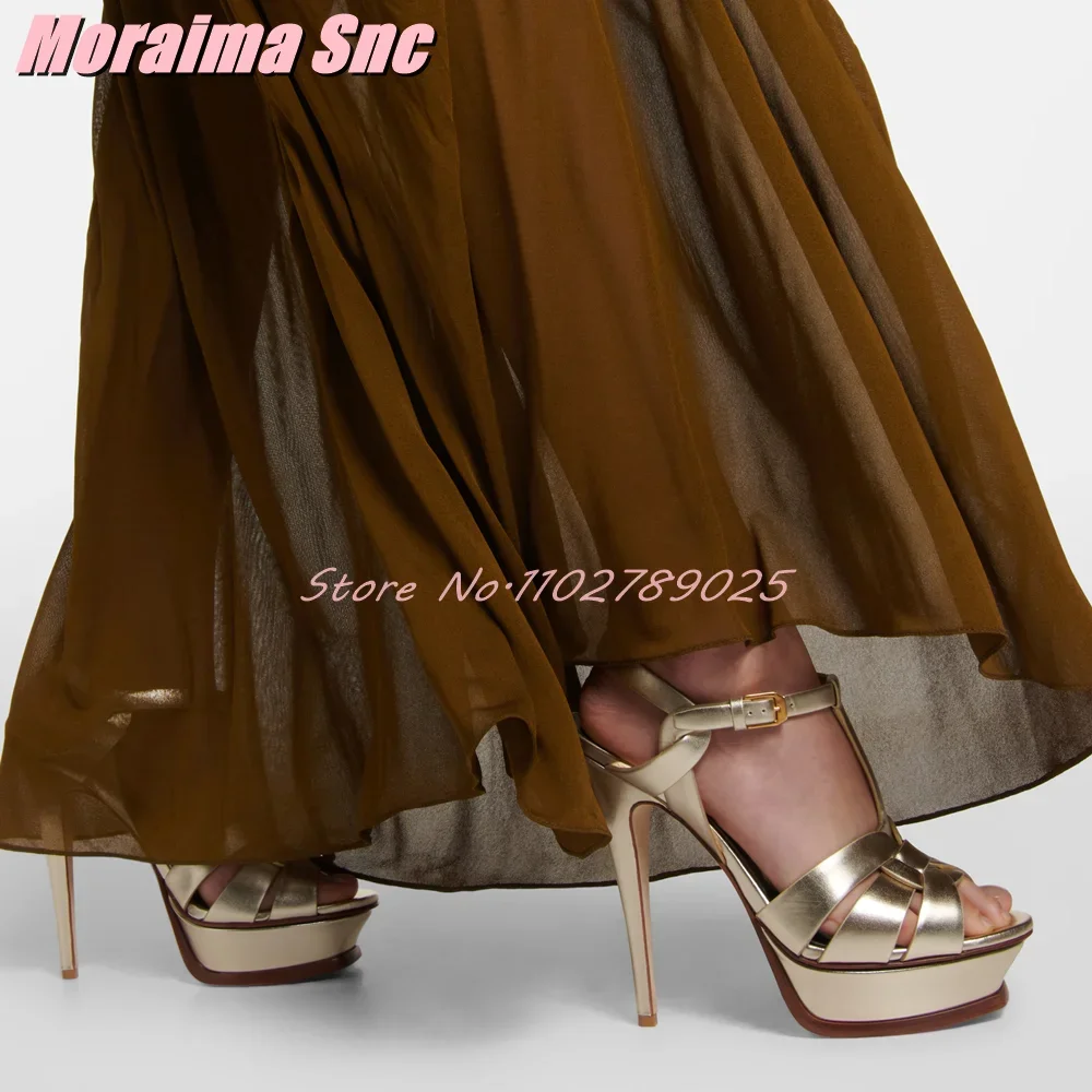 Platform Waeve T-strap Square  - Wide Fit Heels บทวิจารณ์และราคา