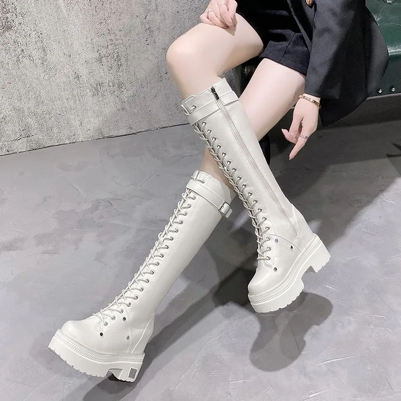 10CM New Women Platform Knee H - Wedge Heeled Sneaker บทวิจารณ์และราคา