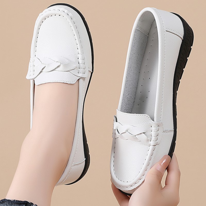 Fashion Genuine Leather Women  - Women'S Shoes For Wide Feet บทวิจารณ์และราคา