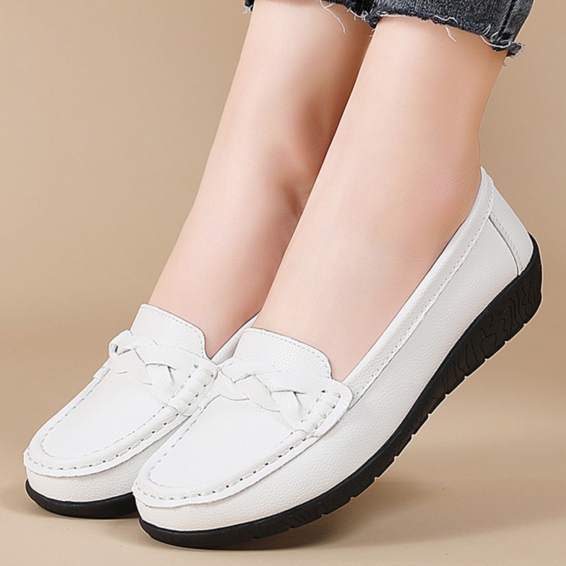Fashion Genuine Leather Women  - Women'S Shoes For Wide Feet บทวิจารณ์และราคา