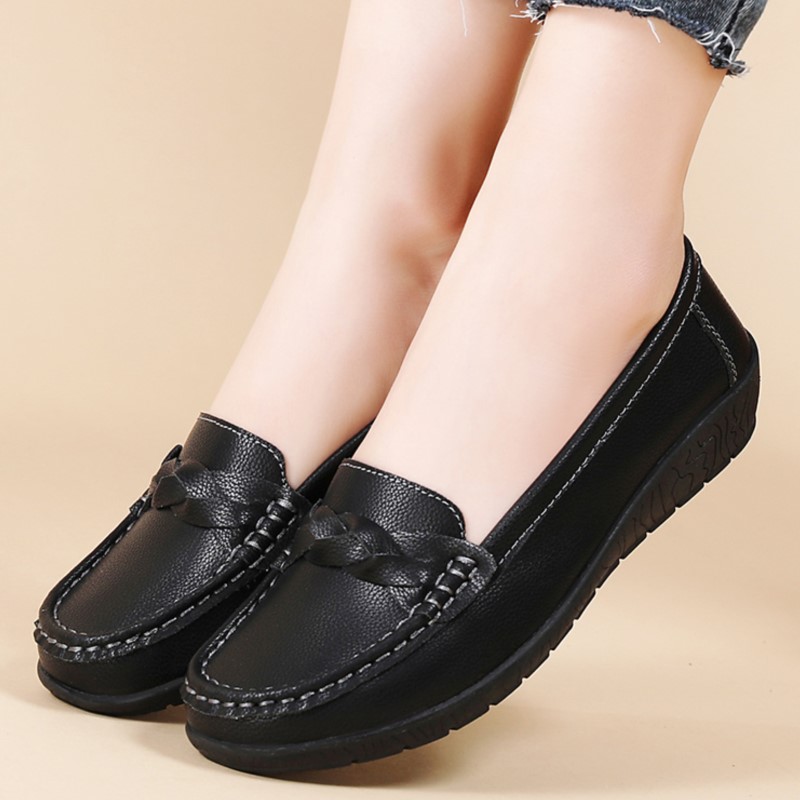 Fashion Genuine Leather Women  - Women'S Shoes For Wide Feet บทวิจารณ์และราคา