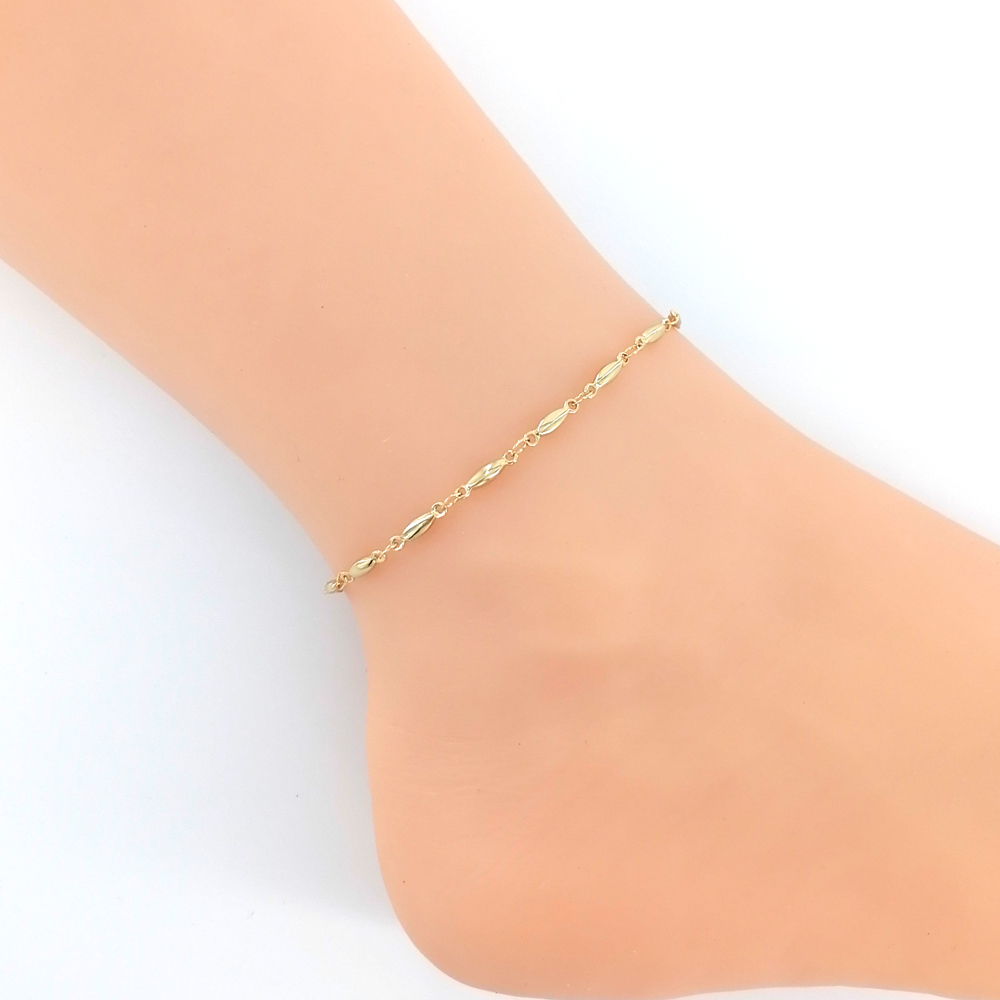 18K Gold Stainless Steel Ankle - Gold Chain Sandal บทวิจารณ์และราคา