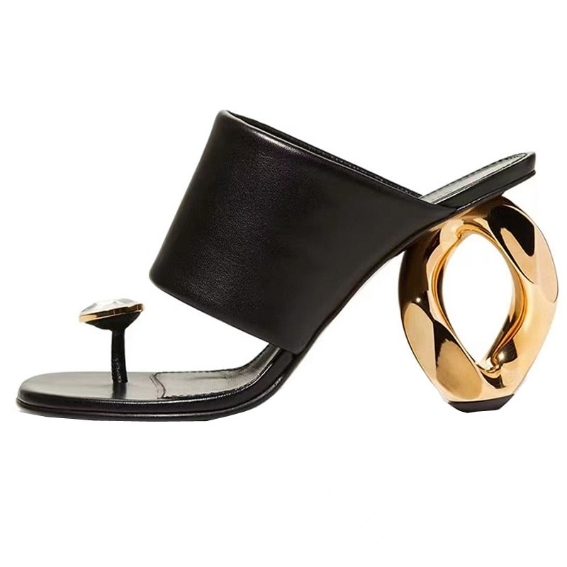 Gold Hollow Heel Toe Ring Slid - Wide Fit Heels บทวิจารณ์และราคา