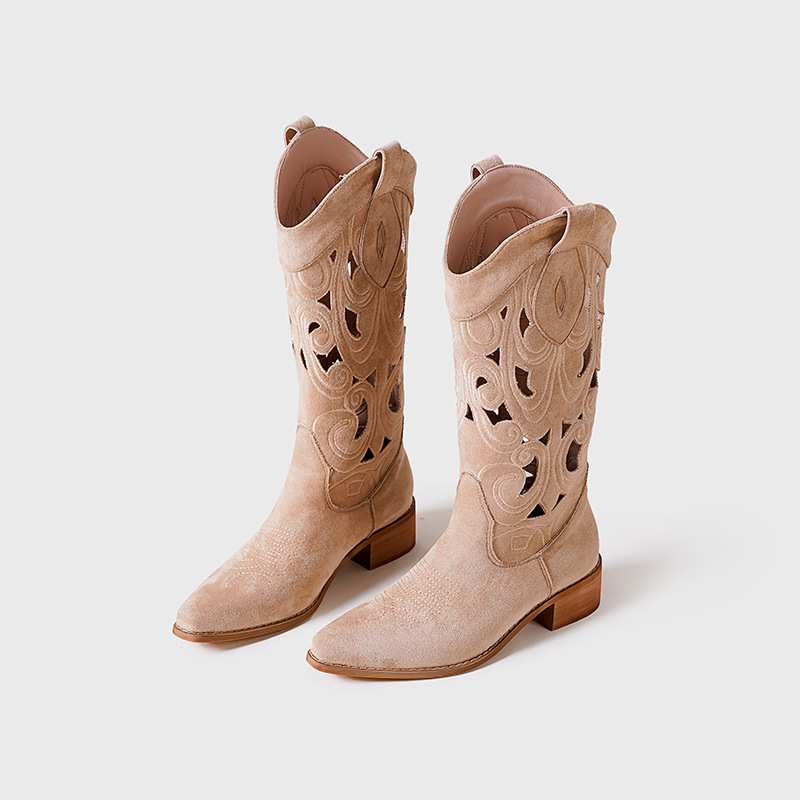 Western Style Embroidered Leat - Women'S Shoes Wide Width บทวิจารณ์และราคา