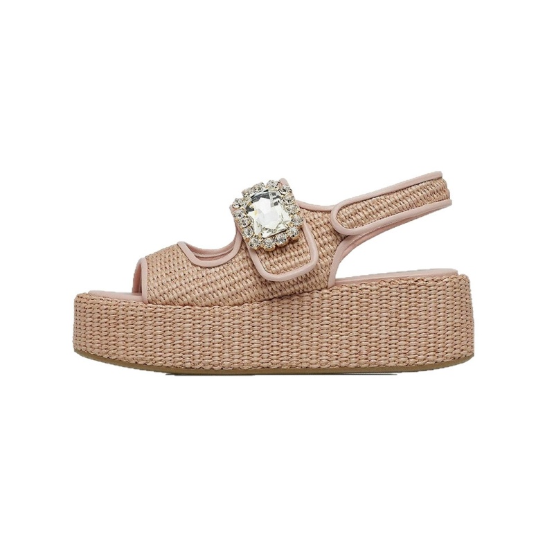 Hemp Woven Thick Soled Sandals - Women'S Shoes Hands Free บทวิจารณ์และราคา