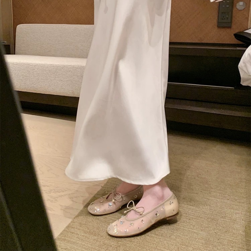 Diamond Luxury Mesh Mules Sand - Women Shoes Casual บทวิจารณ์และราคา