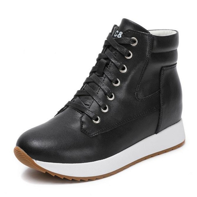 7CM Genuine Leather Women Ankl - Wedge Heeled Sneaker บทวิจารณ์และราคา