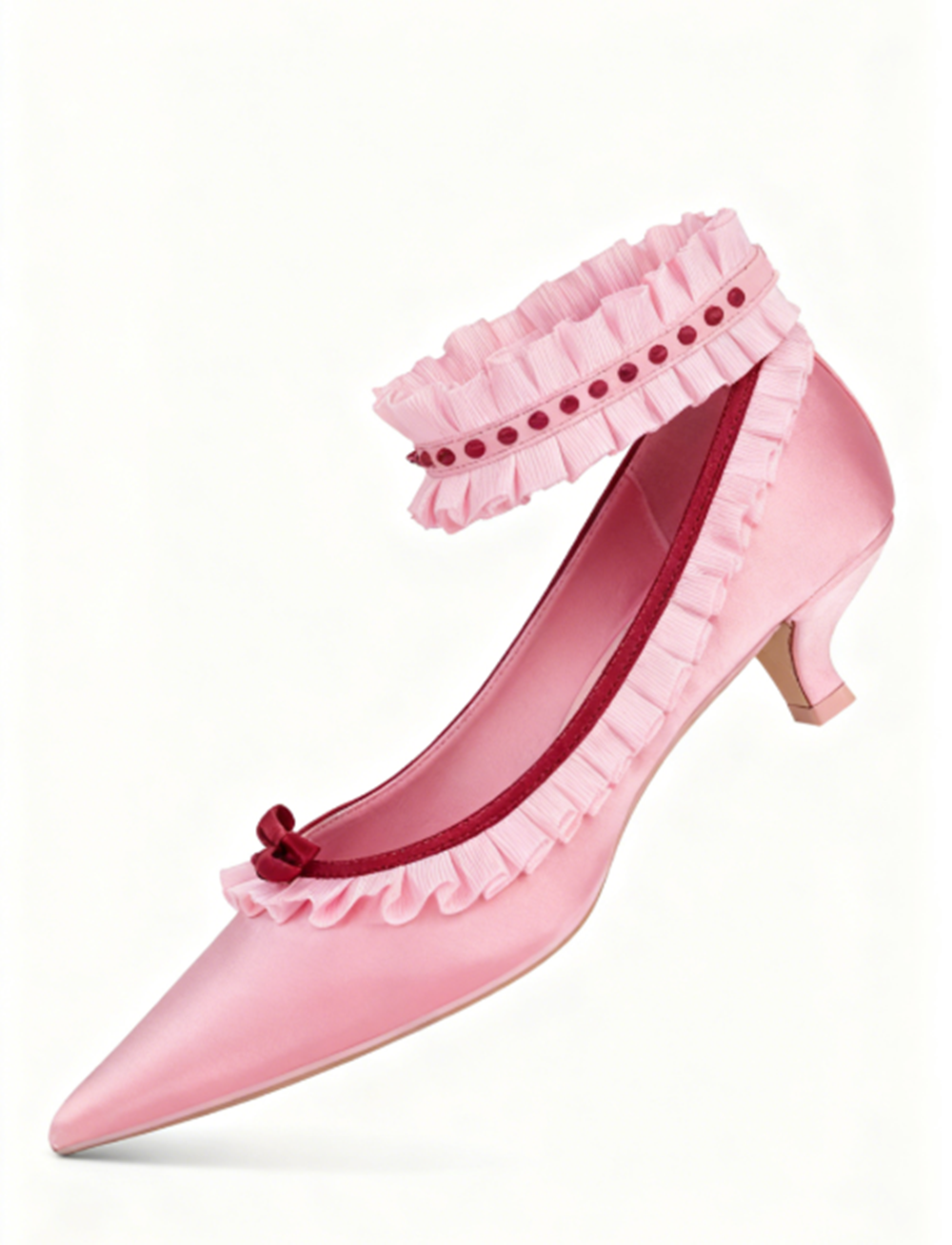 Soft Playful Style Blush Satin - Ankle Strap Heels บทวิจารณ์และราคา