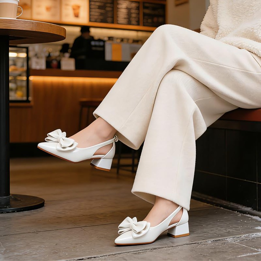 Slingback Jane Heels for Women - Low Block Heel Pump บทวิจารณ์และราคา