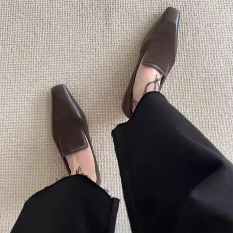 Retro Square Toe Deep Mouth Sl - Slingback Pumps Women บทวิจารณ์และราคา