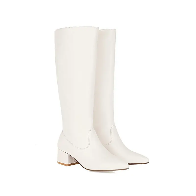 Soft PU Leather Red White Poin - Wide Fit Heels บทวิจารณ์และราคา