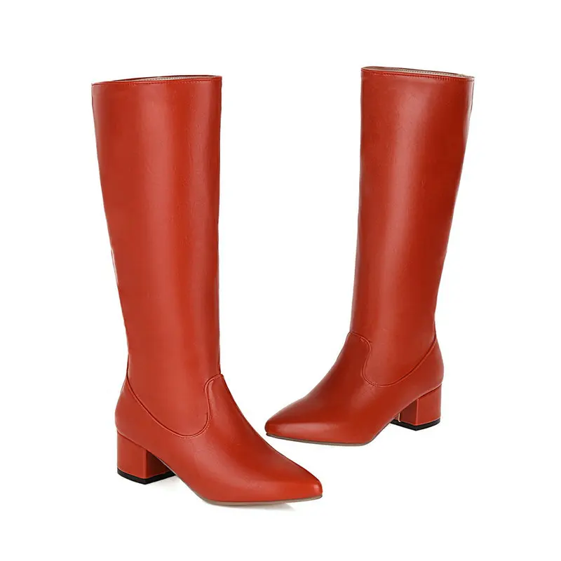 Soft PU Leather Red White Poin - Wide Fit Heels บทวิจารณ์และราคา