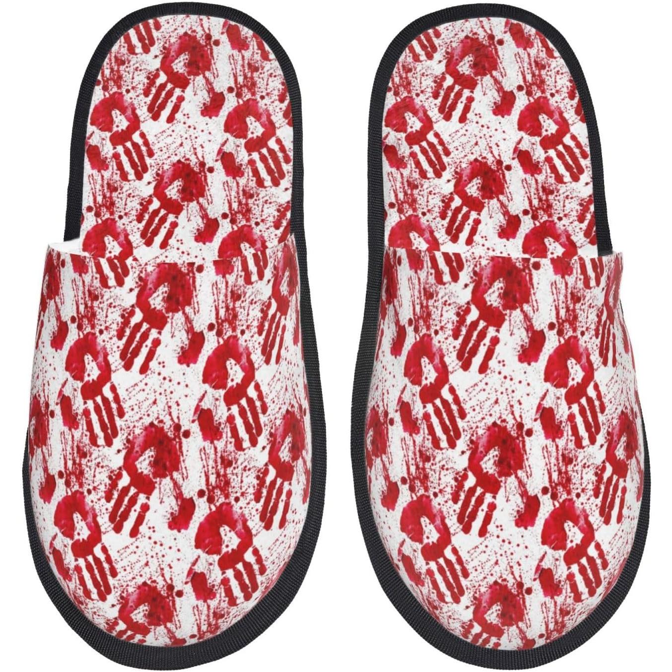 Bloody Hand Print Women Slippe - Women'S Shoes Hands Free บทวิจารณ์และราคา