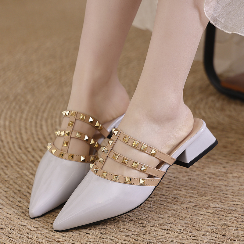 Patent Leather Pointed Toe Hal - Women'S Shoes Peep Toe บทวิจารณ์และราคา