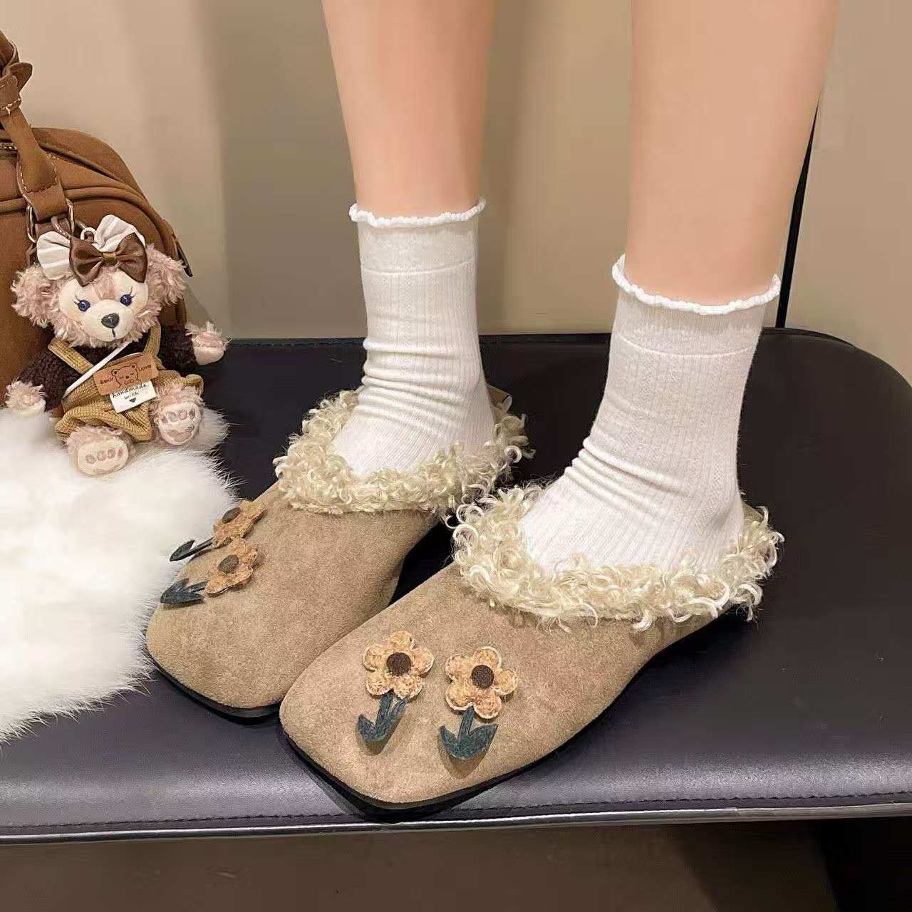 2026 Fall winter flat plush sl - Women'S Shoes Hands Free บทวิจารณ์และราคา
