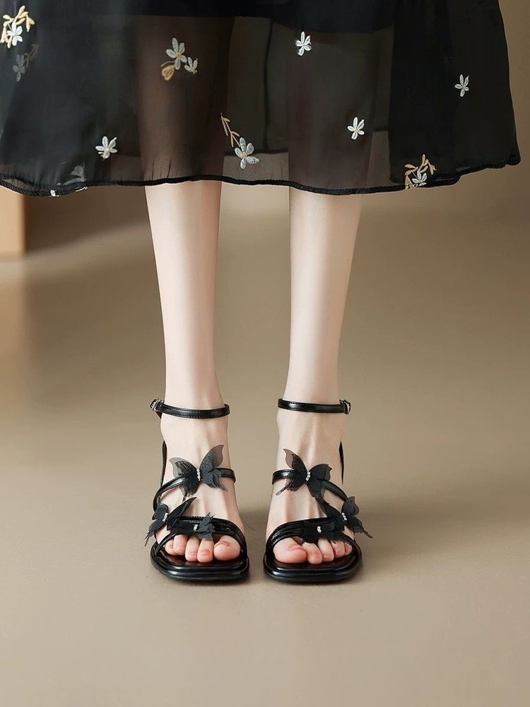 Women's Fairy Style Butterfly  - Ankle Strap Heels บทวิจารณ์และราคา