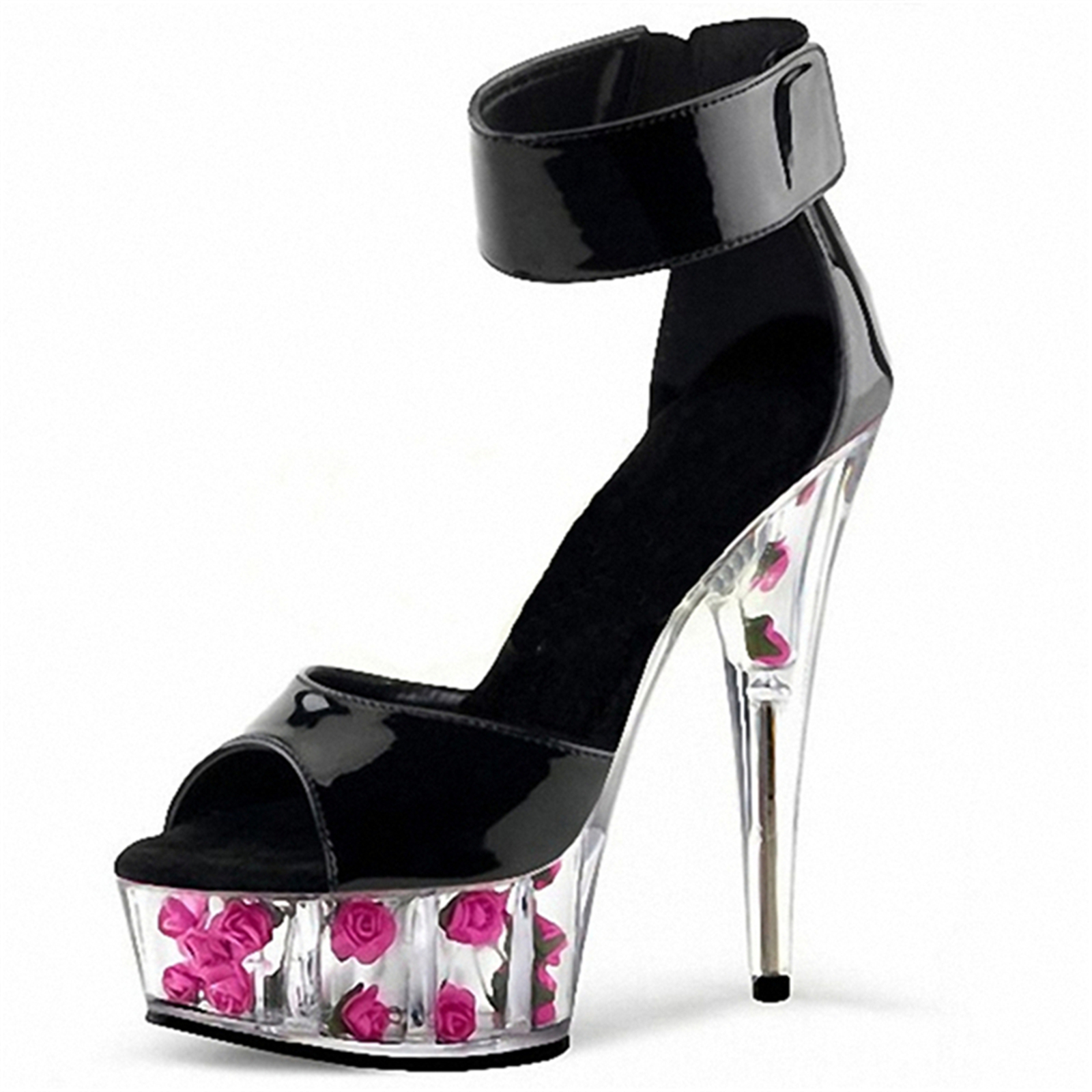 Neo Gothic Heels 15cm - Black  - Wide Fit Heels บทวิจารณ์และราคา