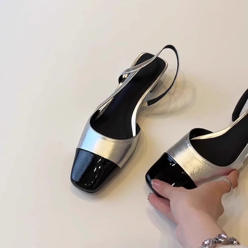 Women's Real Cowhide Sandals S - Low Block Heel Pump บทวิจารณ์และราคา