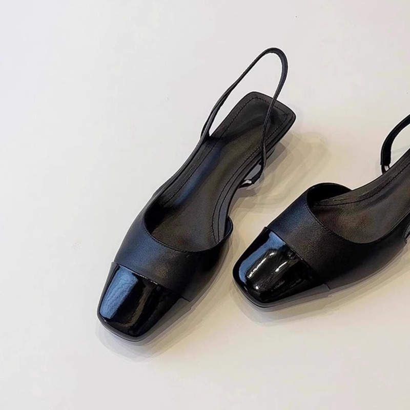 Women's Real Cowhide Sandals S - Low Block Heel Pump บทวิจารณ์และราคา