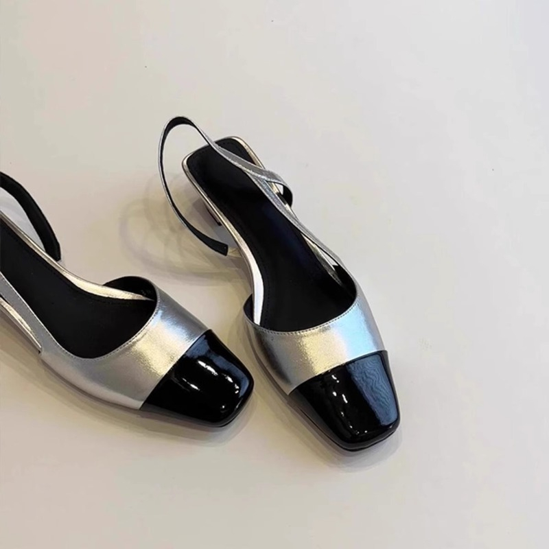 Women's Real Cowhide Sandals S - Low Block Heel Pump บทวิจารณ์และราคา