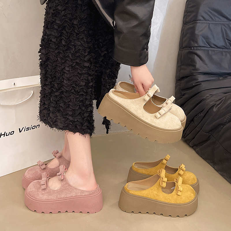 Velvet Hi Cut Flip Flop Slippe - Women'S Shoes Hands Free บทวิจารณ์และราคา
