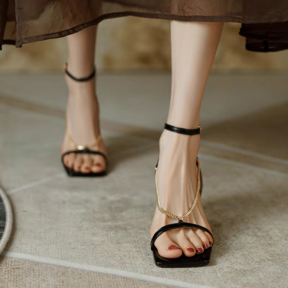 Gold Women's Fashion Sandals,  - Gold Chain Sandal บทวิจารณ์และราคา