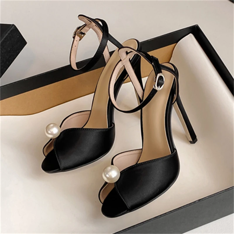 Eilyken Sexy String Bead Open  - Women'S Shoes Peep Toe บทวิจารณ์และราคา