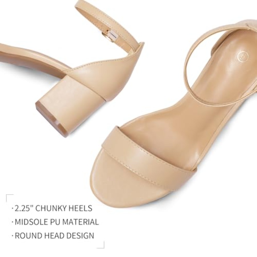Women's Chunky Low Heels Open  - Low Block Heel Pump บทวิจารณ์และราคา