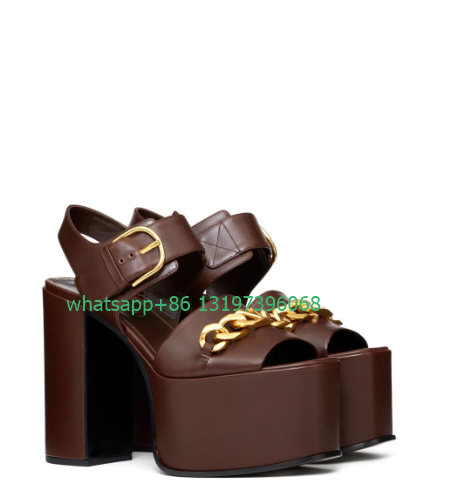 Lady gold chain buckle design  - Gold Chain Sandal บทวิจารณ์และราคา