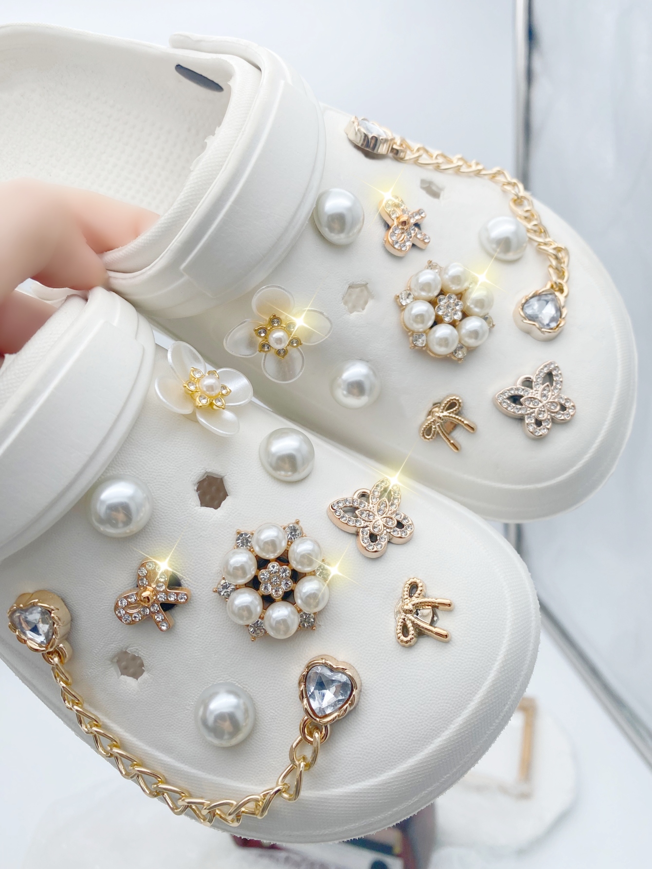 18pcs Fashion Versatile Gold P - Gold Chain Sandal บทวิจารณ์และราคา
