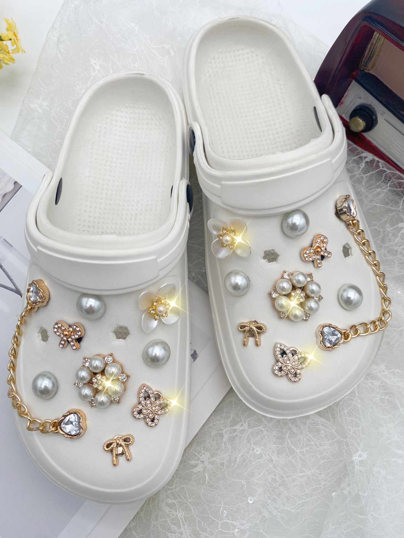 18pcs Fashion Versatile Gold P - Gold Chain Sandal บทวิจารณ์และราคา