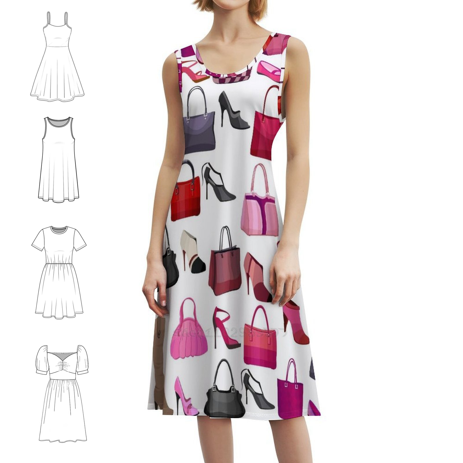 Seamless Pattern With Womans B - Women Shoes Vector บทวิจารณ์และราคา