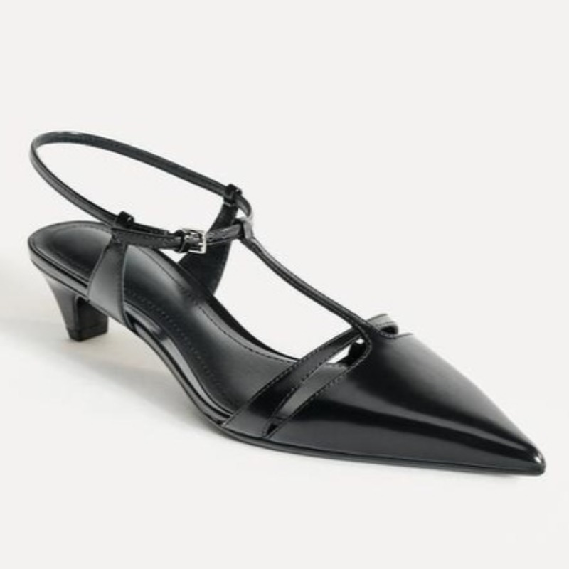 Patent Leather Kitten Heel Wom - Ankle Strap Heels บทวิจารณ์และราคา