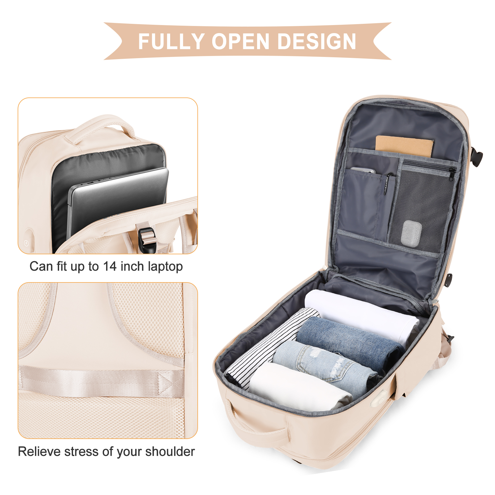 Large Travel Backpack for Men  - Women Shoes Casual บทวิจารณ์และราคา