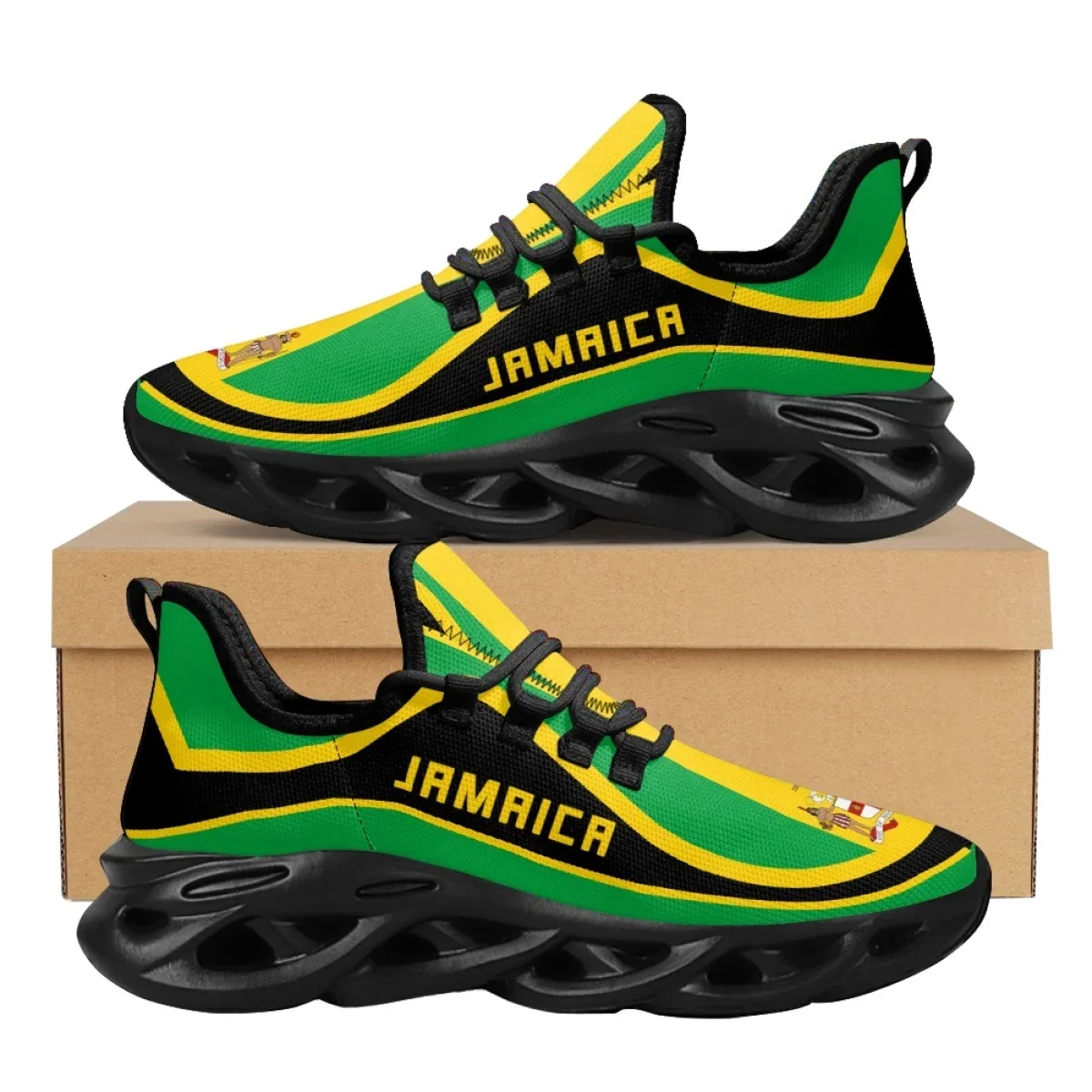Jamaica Flag Pattern Lightweig - Women Shoes Name บทวิจารณ์และราคา