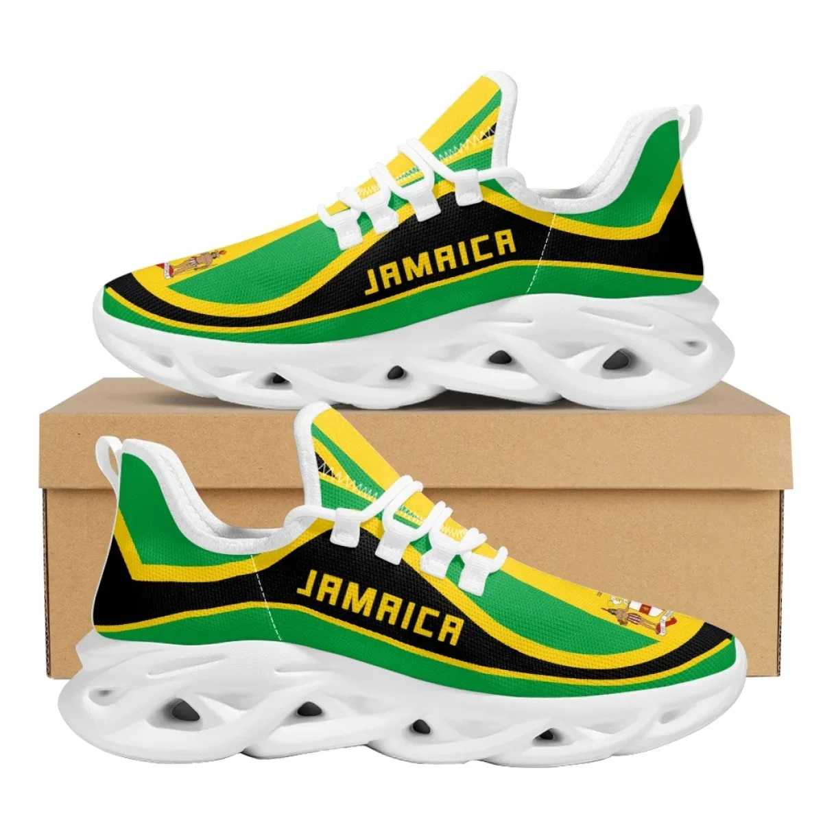 Jamaica Flag Pattern Lightweig - Women Shoes Name บทวิจารณ์และราคา
