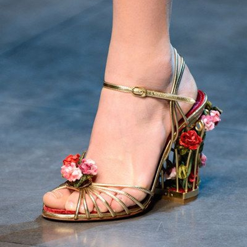 Luxury Bird Cage Women Sandals - Ankle Strap Heels บทวิจารณ์และราคา