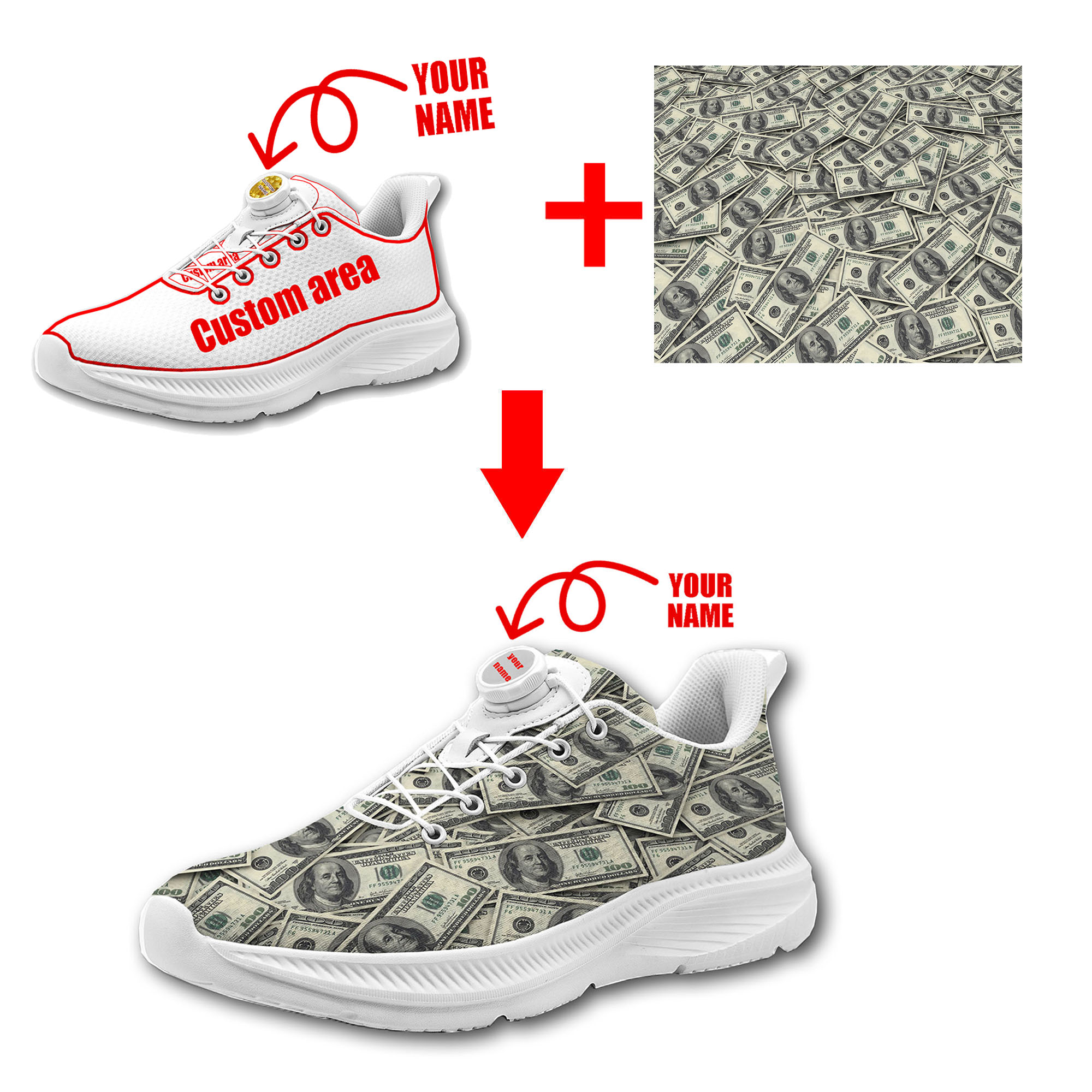 Custom Walking Shoes Men Woman - Women Shoes Name บทวิจารณ์และราคา
