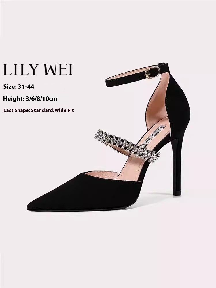 Low-heeled thin high-heeled we - Wide Fit Heels บทวิจารณ์และราคา